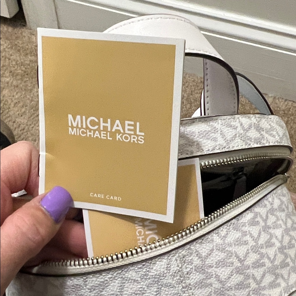 Michael Kors Aqua and White Gradient Backpack - Picture 6 of 7